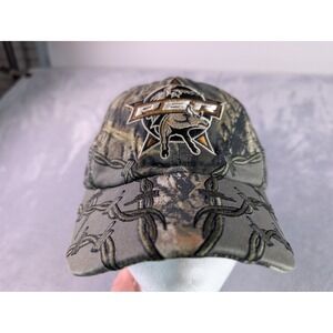 PBR Professional Bull Riders Camo Barbed Wire Hat Mens Adjustable Cotton Cap